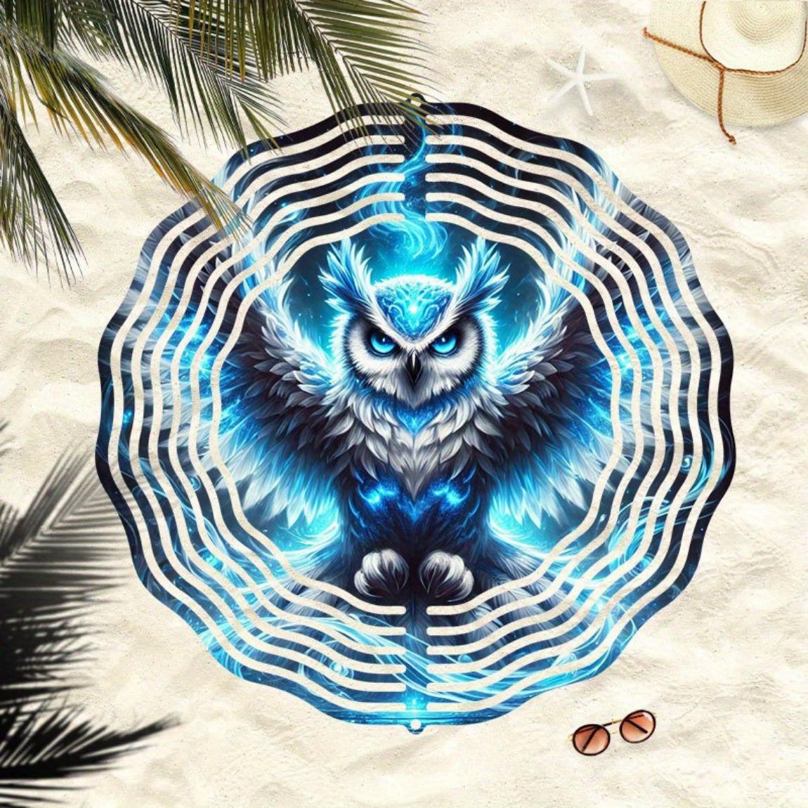 1pc Ice Blue Phantom Owl Wind Spinner - 3D Dynamic Hanging Art with 360° Swivel Hook, Vibrant Blue & Black Metal Garden Decor for Outdoor Yards
1pc Ice Blue Phantom Owl Wind Spinner - 3D Dynamic Hanging Art with 360° Swivel Hook, Vibrant Blue & Black Metal Garden Decor for Outdoor Yards