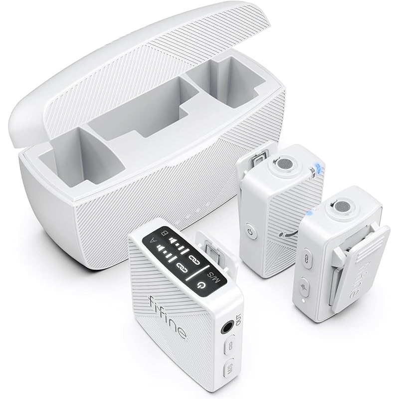 FIFINE wireless microphone pin microphone 6 hours continuous use noise canceling Can be used by 2 people at the same time Comes with storage and
FIFINE wireless microphone pin microphone 6 hours continuous use noise canceling Can be used by 2 people at the same time Comes with storage and