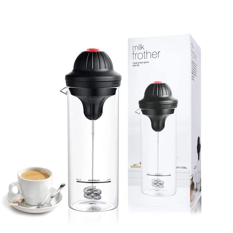 Electric Milk Frother for Latte Art - Glass Manual Foamer for Coffee
Electric Milk Frother for Latte Art - Glass Manual Foamer for Coffee