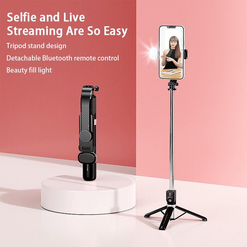 Z100S 100cm Foldable Extendable Selfie Stick Tripod Stand with Rechargeable Bluetooth-compatible Remote Control and LED Fill Light Black
Z100S 100cm Foldable Extendable Selfie Stick Tripod Stand with Rechargeable Bluetooth-compatible Remote Control and LED Fill Light Black