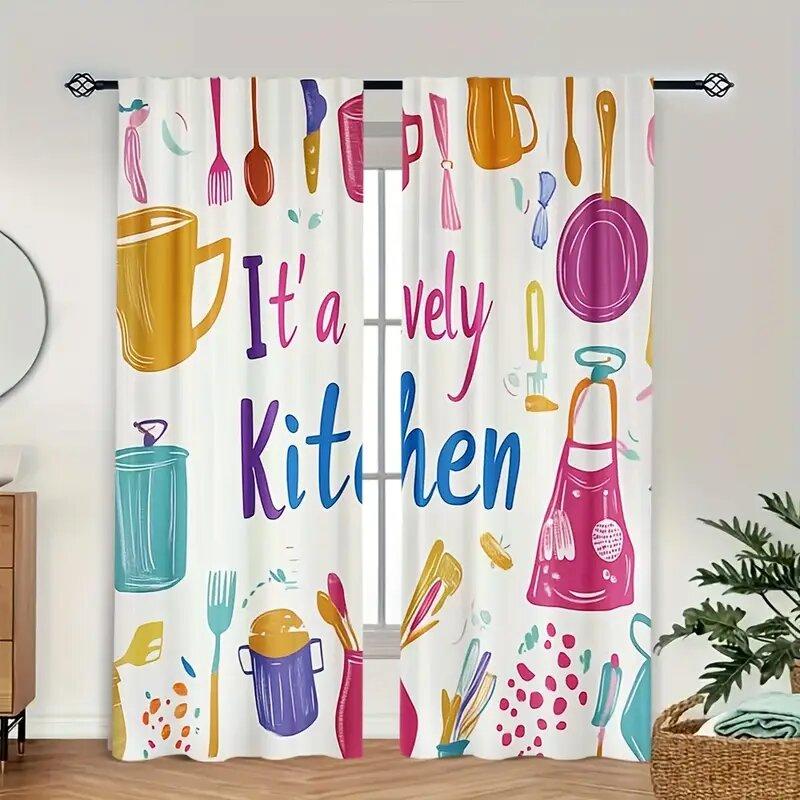 Colorful Cartoon Kitchenware Pole Bag Curtains Bedroom Kitchen Decoration Home Living Room Curtain For Great Made Of Polyester W100*H70(CM)-Grommet top&2PCS
Colorful Cartoon Kitchenware Pole Bag Curtains Bedroom Kitchen Decoration Home Living Room Curtain For Great Made Of Polyester W100*H70(CM)-Grommet top&2PCS