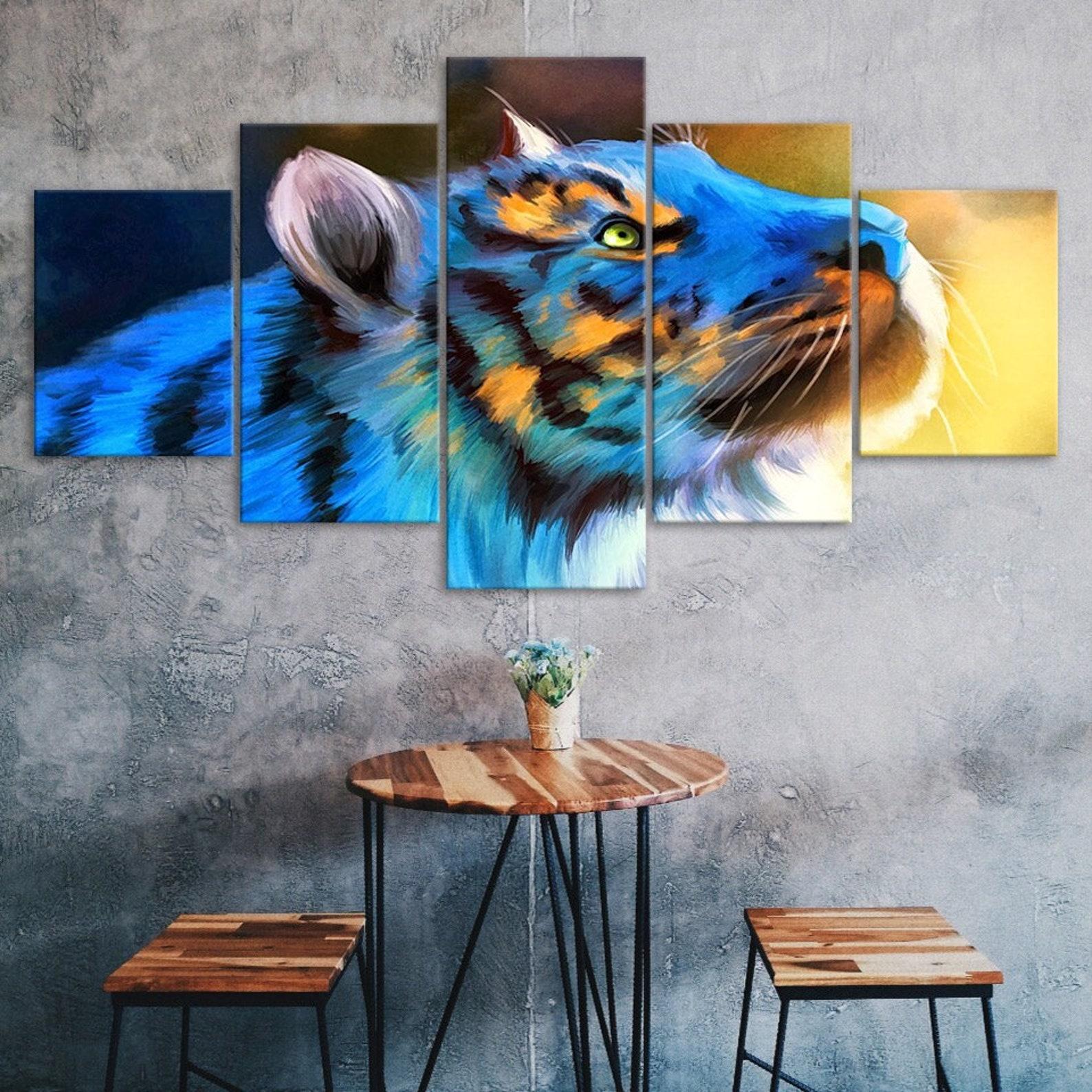 Abstract Blue Tiger Canvas 5 Piece Five Panel Wall Art Print Picture Modern Poster Picture Home Decor Gift For Him For Her 20X35 20X45 20X55CM
Abstract Blue Tiger Canvas 5 Piece Five Panel Wall Art Print Picture Modern Poster Picture Home Decor Gift For Him For Her 20X35 20X45 20X55CM