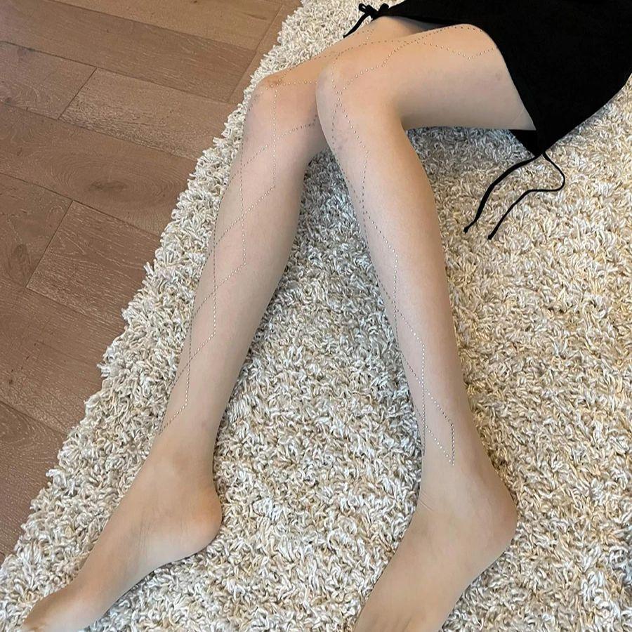 1 Pc Rhombic White Rhinestone Decor Tights,Ultra-Thin Shiny Slim Fit Footed White Pantyhose For Music Festival S
1 Pc Rhombic White Rhinestone Decor Tights,Ultra-Thin Shiny Slim Fit Footed White Pantyhose For Music Festival S