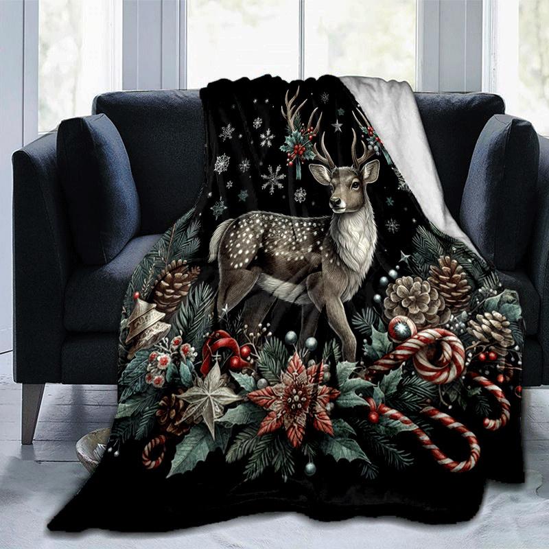 1pc Christmas Deer Printing Lightweight Flannel Blanket, Comfortable and Warm Blanket, for Camping Sofa Bed and Couch Office, Gift 100x150cm
1pc Christmas Deer Printing Lightweight Flannel Blanket, Comfortable and Warm Blanket, for Camping Sofa Bed and Couch Office, Gift 100x150cm