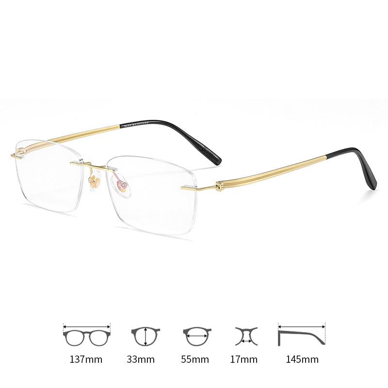 Minimalist Pure Titanium Ultralight Rimless Glasses for Men Business Myopia Reading Eyewear Discreet Style & All-Day Stress-Free
Minimalist Pure Titanium Ultralight Rimless Glasses for Men Business Myopia Reading Eyewear Discreet Style & All-Day Stress-Free