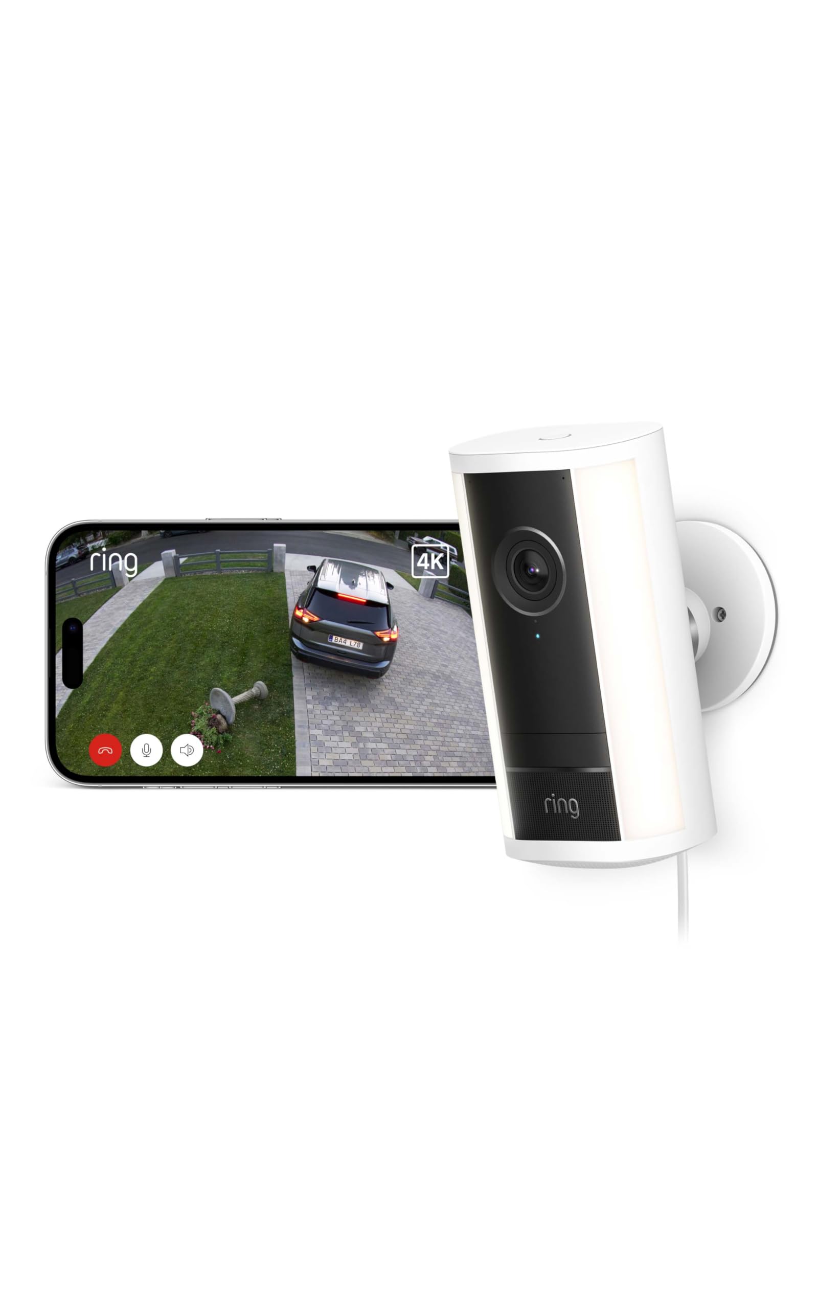 Ring Spotlight Cam Pro Plug-in Outdoor Security Camera 4K Wide-Angle Lens 10x Zoom Motion Detection White with Power Adapter and 30-Day Free Ring Home
Ring Spotlight Cam Pro Plug-in Outdoor Security Camera 4K Wide-Angle Lens 10x Zoom Motion Detection White with Power Adapter and 30-Day Free Ring Home
