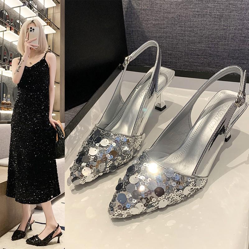 French niche high heels silver temperament bag head sandals 2025 new spring and summer heel with slippers fairy shoes 40 срібний
French niche high heels silver temperament bag head sandals 2025 new spring and summer heel with slippers fairy shoes 40 срібний