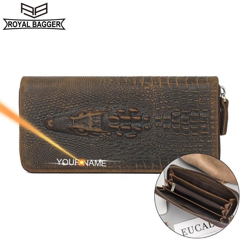 Royal Bagger винтажные кожаные длинные кошельки на молнии Crazy Horse для мужчин, кошельки для телефонов из натуральной воловьей кожи, кошелек с крокодиловым узором 8067
Royal Bagger винтажные кожаные длинные кошельки на молнии Crazy Horse для мужчин, кошельки для телефонов из натуральной воловьей кожи, кошелек с крокодиловым узором 8067