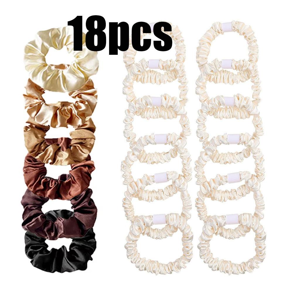 18pcs Black High Elasticity Hair Cord Women Solid Color Large Soft Fashion Fabric Elastic Handmade Hair Band Hair Accessorie
18pcs Black High Elasticity Hair Cord Women Solid Color Large Soft Fashion Fabric Elastic Handmade Hair Band Hair Accessorie