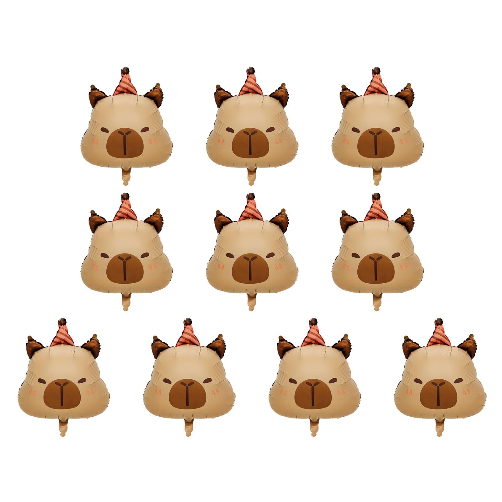 10 шт. Милые шары с капибарами, идеально подходящие для детских дней рождения или семейных посиделок. Изготовлены из высококачественных материалов. 3
10 шт. Милые шары с капибарами, идеально подходящие для детских дней рождения или семейных посиделок. Изготовлены из высококачественных материалов. 3