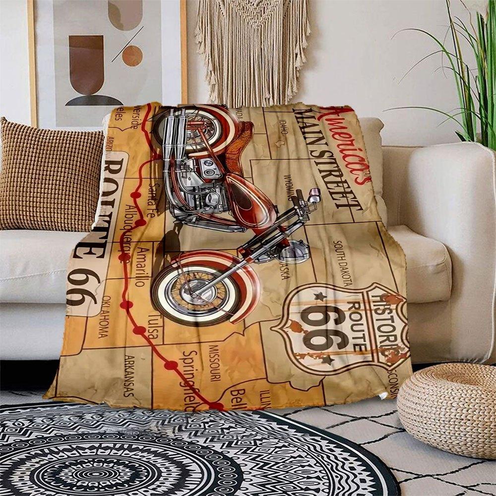 Route 66 Motorcycle Map Metal SignBlanket Flannel Throw Blanket for Sofa, Bed, Travel, Camping, Office, Couch, Chair, And Bed Gift for Chris 150x180cm
Route 66 Motorcycle Map Metal SignBlanket Flannel Throw Blanket for Sofa, Bed, Travel, Camping, Office, Couch, Chair, And Bed Gift for Chris 150x180cm