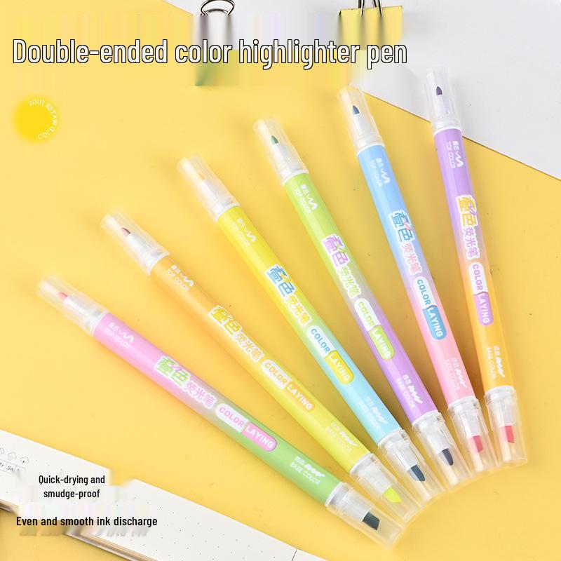 Creative Dual-Ended Fluorescent Marker Set - Large Capacity, Eye-Friendly, Six Colors Chisel + Round Tip
Creative Dual-Ended Fluorescent Marker Set - Large Capacity, Eye-Friendly, Six Colors Chisel + Round Tip