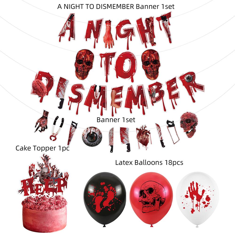 New Halloween Party Decorations Kit Include Halloween Banners Balloons Cake Toppers
New Halloween Party Decorations Kit Include Halloween Banners Balloons Cake Toppers