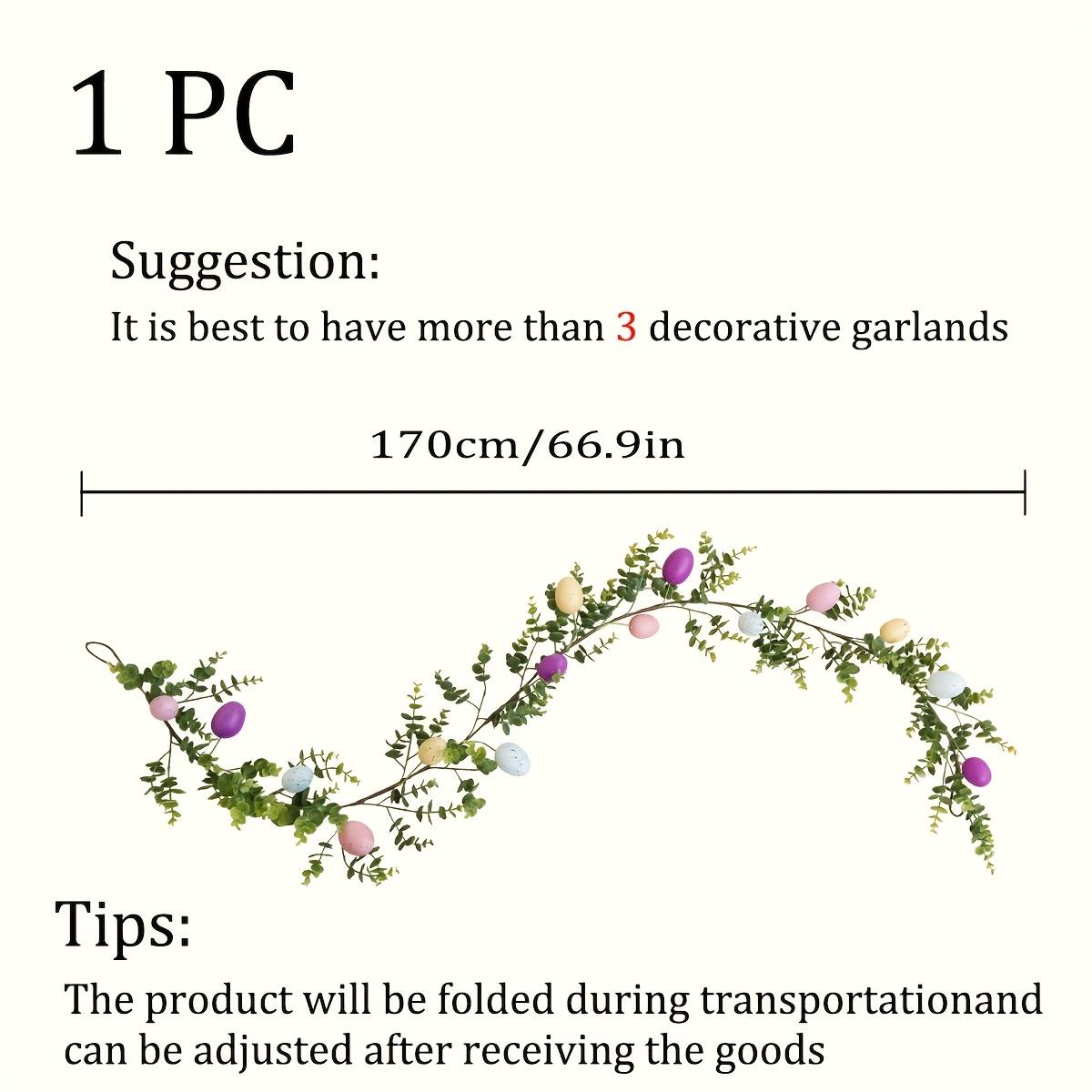 1 шт. 66,9 дюйма Пасхальная гирлянда ручной работы, Декор для дома/улицы с мини-яйцами и листьями эвкалипта для празднования Пасхи 1pc
1 шт. 66,9 дюйма Пасхальная гирлянда ручной работы, Декор для дома/улицы с мини-яйцами и листьями эвкалипта для празднования Пасхи 1pc