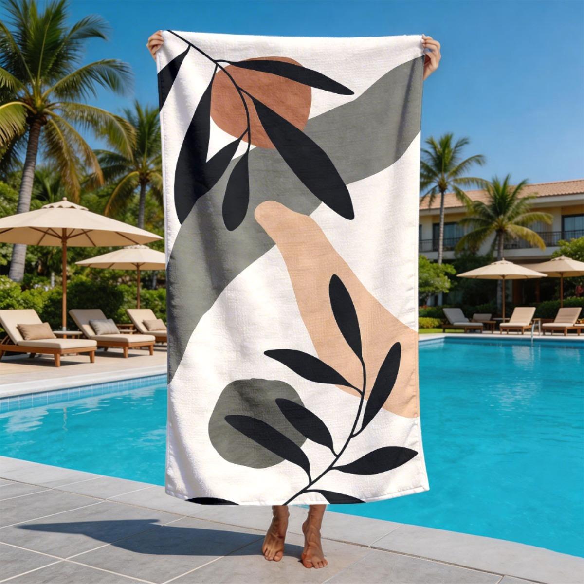 Mondrian-style abstract plant patterns polyester microfiber beach towel is highly absorbent, suitable swimming and beach outings W40*H60(CM)
Mondrian-style abstract plant patterns polyester microfiber beach towel is highly absorbent, suitable swimming and beach outings W40*H60(CM)