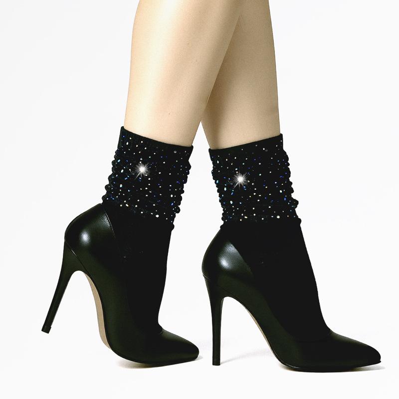 Sexy autumn and winter thickened black ab Colorful rhinestone combed cotton slouch socks Average Size чёрный
Sexy autumn and winter thickened black ab Colorful rhinestone combed cotton slouch socks Average Size чёрный