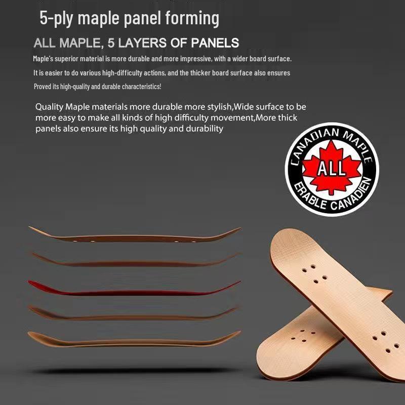 Professional Grade Maple Finger Skateboard with Bearings - Decompression Toy
Professional Grade Maple Finger Skateboard with Bearings - Decompression Toy