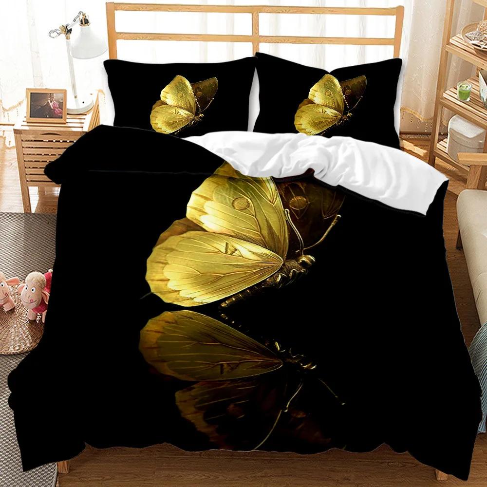 Gold Butterfly Duvet Cover Set for Girls Gold and White Butterflies Bedding Sets Flying Butterfly Black Luxury Comforter Cover 70x133cm 2pcs
Gold Butterfly Duvet Cover Set for Girls Gold and White Butterflies Bedding Sets Flying Butterfly Black Luxury Comforter Cover 70x133cm 2pcs