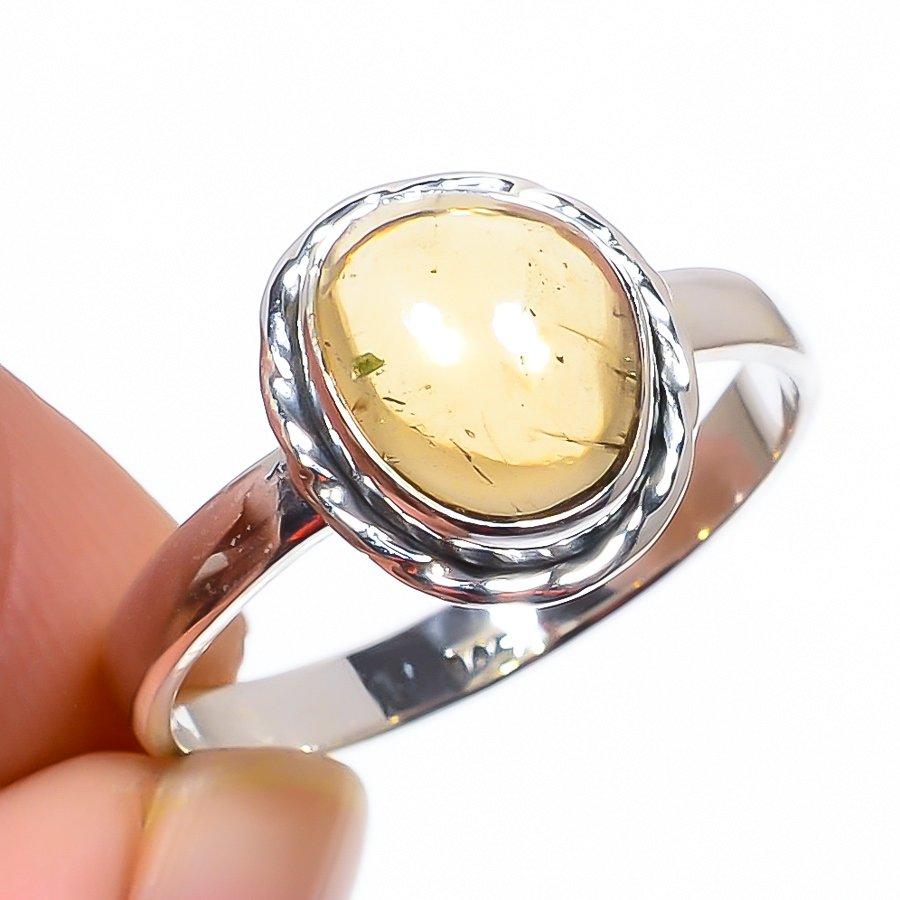 Подарочное кольцо ручной работы из чистого серебра 925 пробы с натуральным цитрином S.10 B4J52
Подарочное кольцо ручной работы из чистого серебра 925 пробы с натуральным цитрином S.10 B4J52