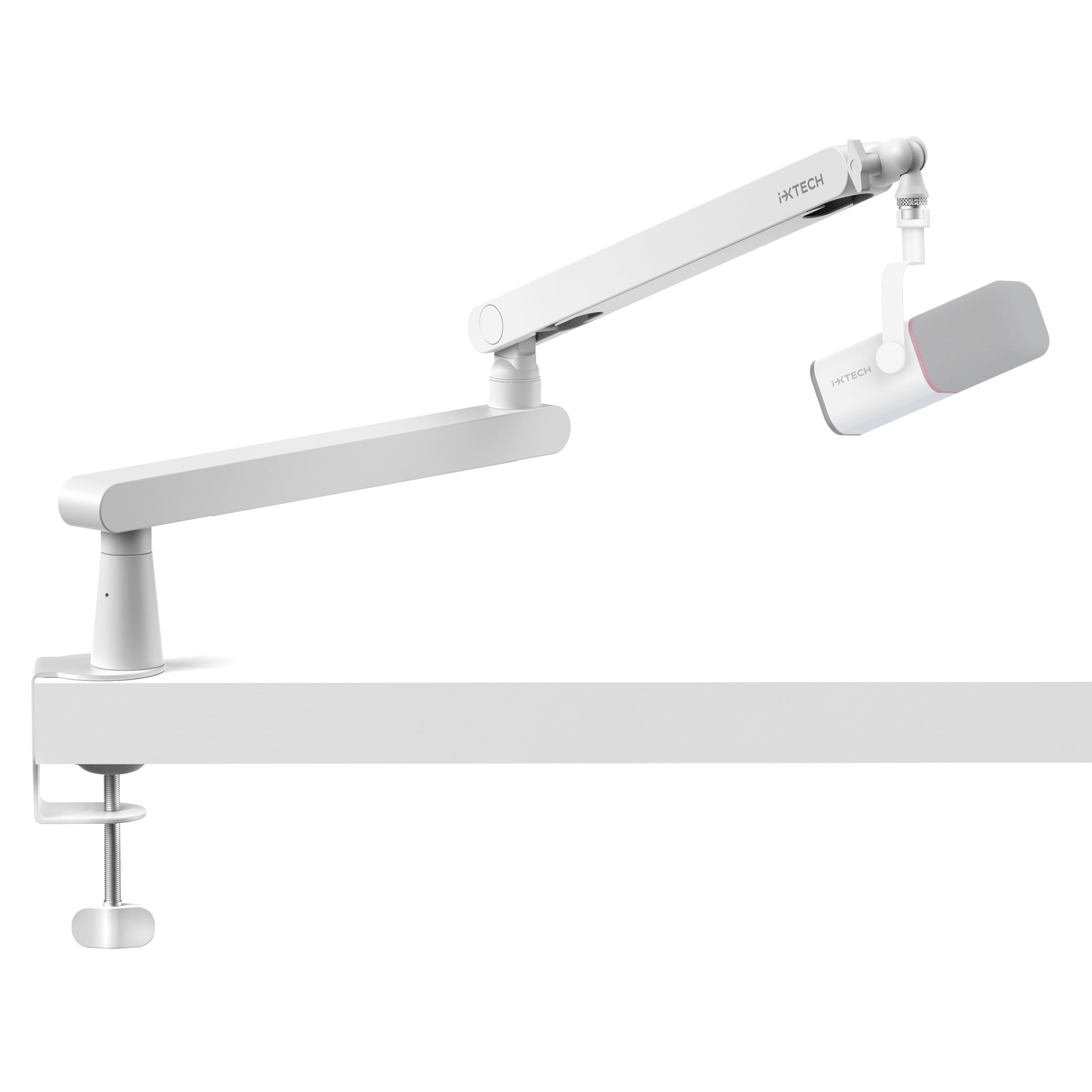 IXTECH White Microphone Boom Arm Stand Thin Boom Arm Adjustable Mic Stand Cable Management Rotating Mic Arm LIZARD WHITE Model Built-in 360°
IXTECH White Microphone Boom Arm Stand Thin Boom Arm Adjustable Mic Stand Cable Management Rotating Mic Arm LIZARD WHITE Model Built-in 360°