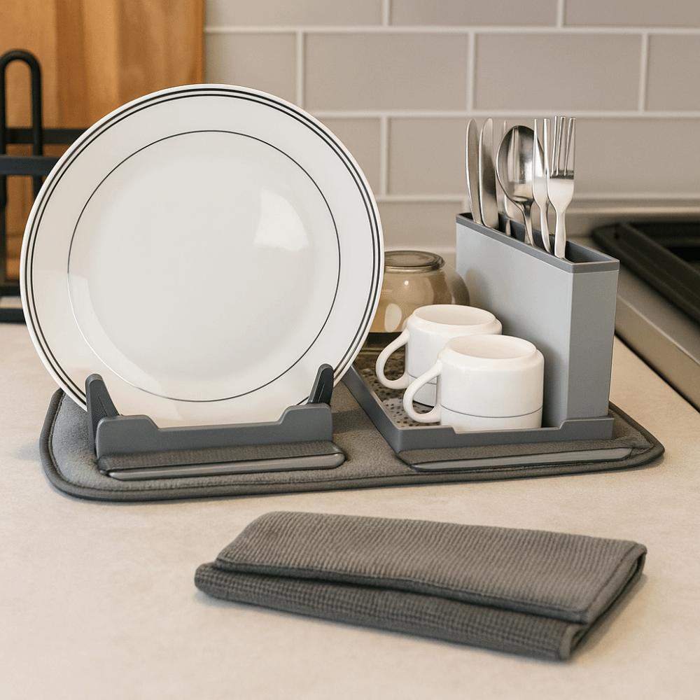 Non-slip Tableware Drainer Mat 4 in 1 Kitchen Insulated Mat Universal Dish Drying Rack Countertop серый
Non-slip Tableware Drainer Mat 4 in 1 Kitchen Insulated Mat Universal Dish Drying Rack Countertop серый