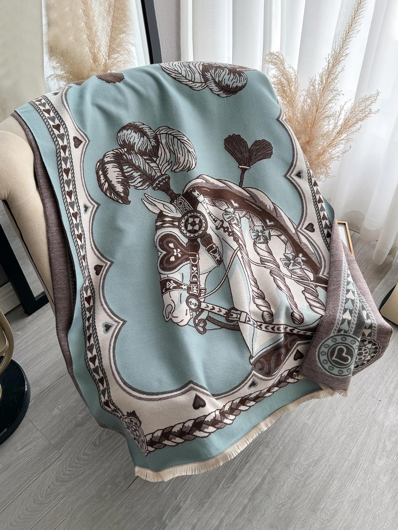 Warm Cashmere Scarf Winter War Horse Large Pashmina Thick Blanket Shawls Bufanda Foulard Neckerchief Design Echarpe
Warm Cashmere Scarf Winter War Horse Large Pashmina Thick Blanket Shawls Bufanda Foulard Neckerchief Design Echarpe