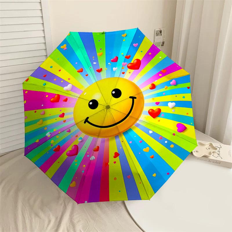 1PC smile heart Automatic Open/Close Umbrella with Windproof, 8-Rib Sturdy Canopy, Durable Ribs, Fashionable Design, Outdoor Accessory, Fun Prin, Holi
1PC smile heart Automatic Open/Close Umbrella with Windproof, 8-Rib Sturdy Canopy, Durable Ribs, Fashionable Design, Outdoor Accessory, Fun Prin, Holi