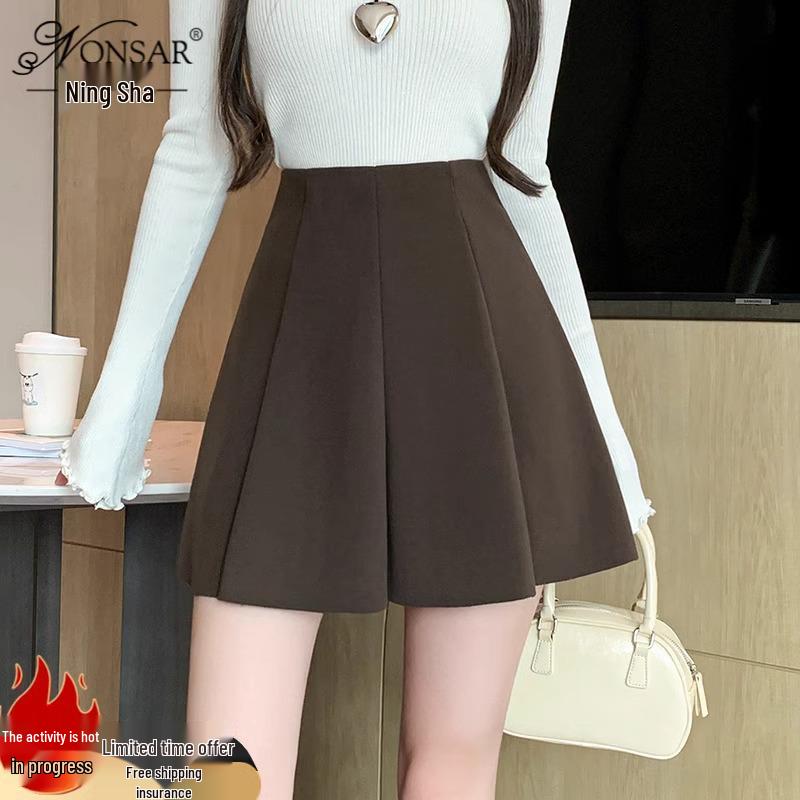 High-Waist Wool Blend Pleated Midi Skirt - Autumn/Winter 2024, Slimming Korean A-Line Style Small
High-Waist Wool Blend Pleated Midi Skirt - Autumn/Winter 2024, Slimming Korean A-Line Style Small