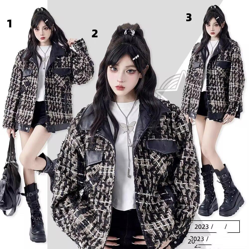 Women s Houndstooth Knit Patchwork PU Leather Retro Baseball Jacket Large чорний
Women s Houndstooth Knit Patchwork PU Leather Retro Baseball Jacket Large чорний