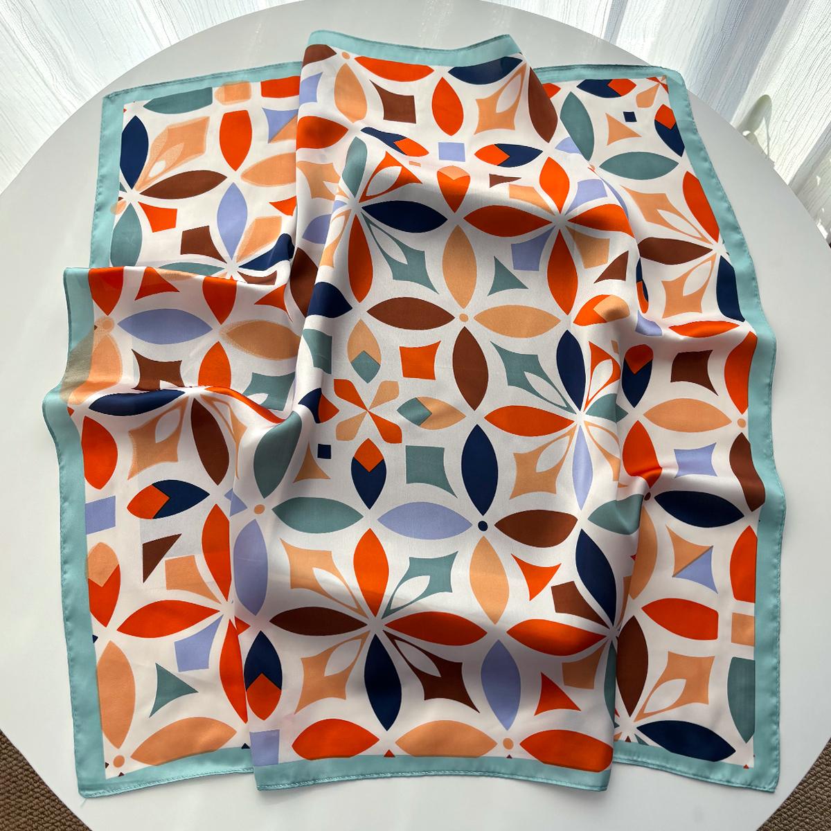 Stylish Printed Square Scarf For Women Imitation Silk Scarves Bandanas Luxury Hijab Neckerchief Elegant Shawl Wraps For Travel
Stylish Printed Square Scarf For Women Imitation Silk Scarves Bandanas Luxury Hijab Neckerchief Elegant Shawl Wraps For Travel