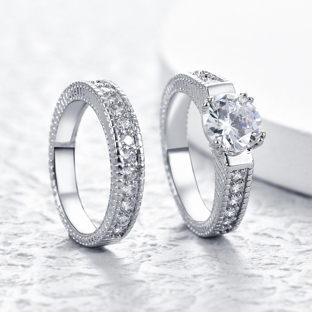 Stylish Europe and America Double-Layer Couple Rings with Diamonds and Zircon Size 6 белый
Stylish Europe and America Double-Layer Couple Rings with Diamonds and Zircon Size 6 белый