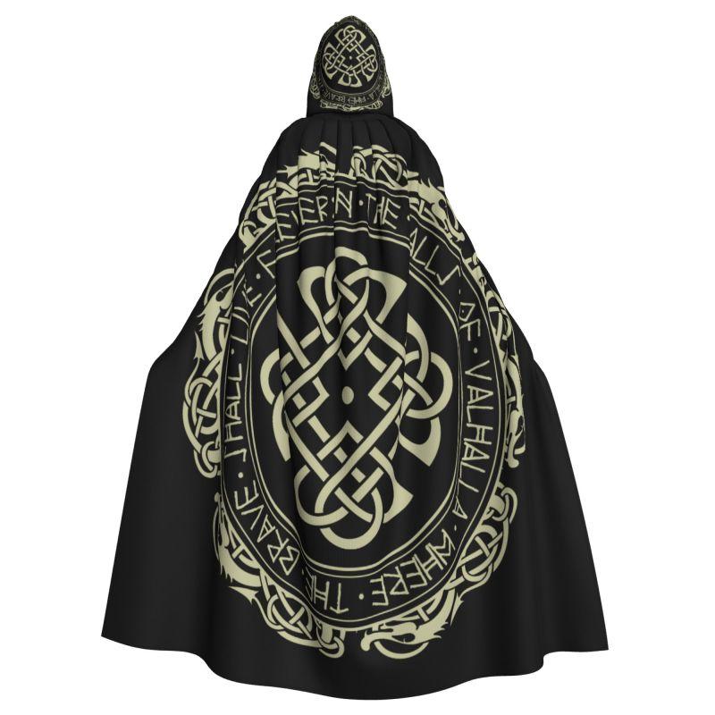 Viking Nordic Celtic Symbol Hooded Cloak Unisex Polyester Hood Cloak Witch Costume Cosplay Cape One Size
Viking Nordic Celtic Symbol Hooded Cloak Unisex Polyester Hood Cloak Witch Costume Cosplay Cape One Size