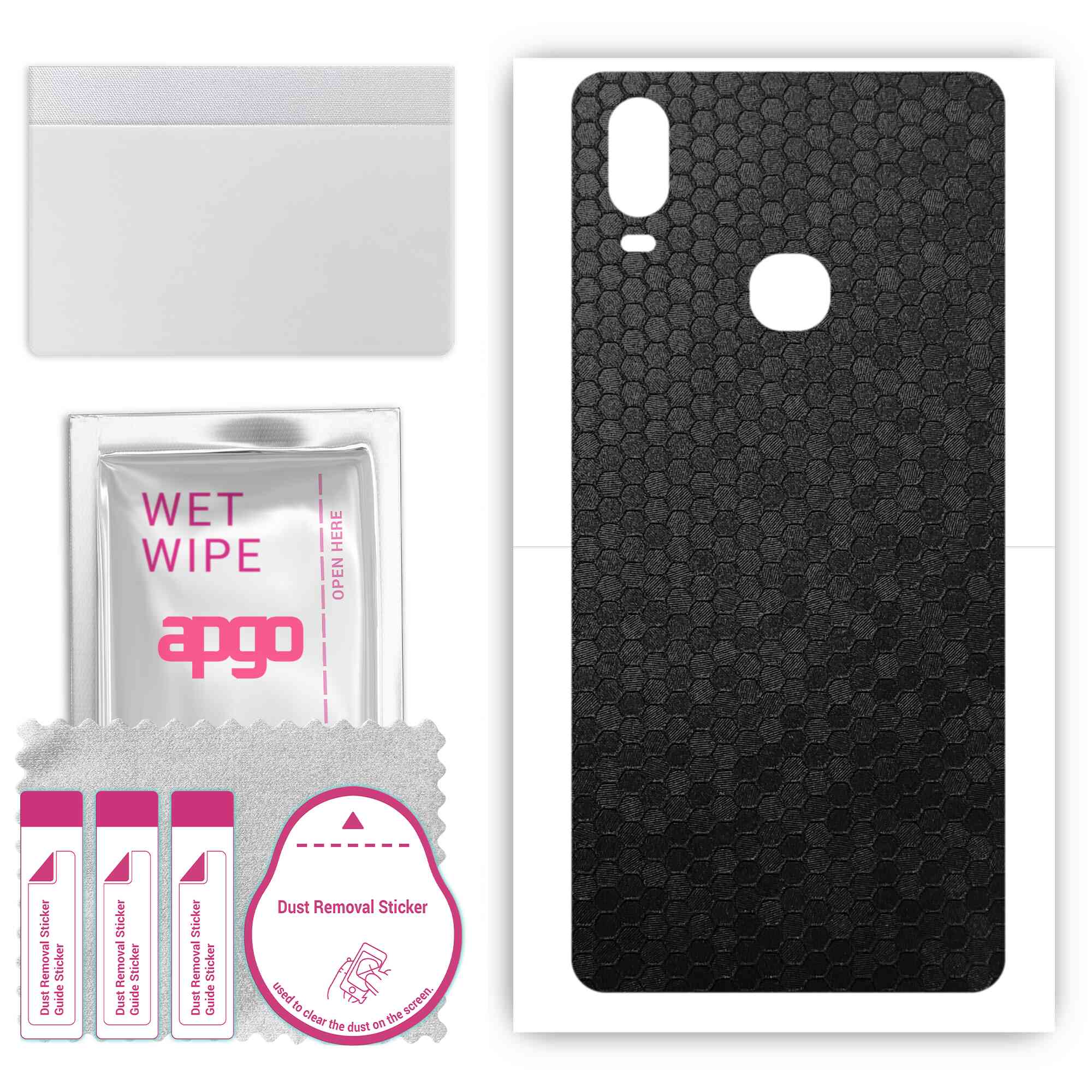 apgo Protective Skin Sticker for the back compatible with Vivo Y12i, Wrap Film, Foil, Vinyl - Pattern Black Honeycomb
apgo Protective Skin Sticker for the back compatible with Vivo Y12i, Wrap Film, Foil, Vinyl - Pattern Black Honeycomb