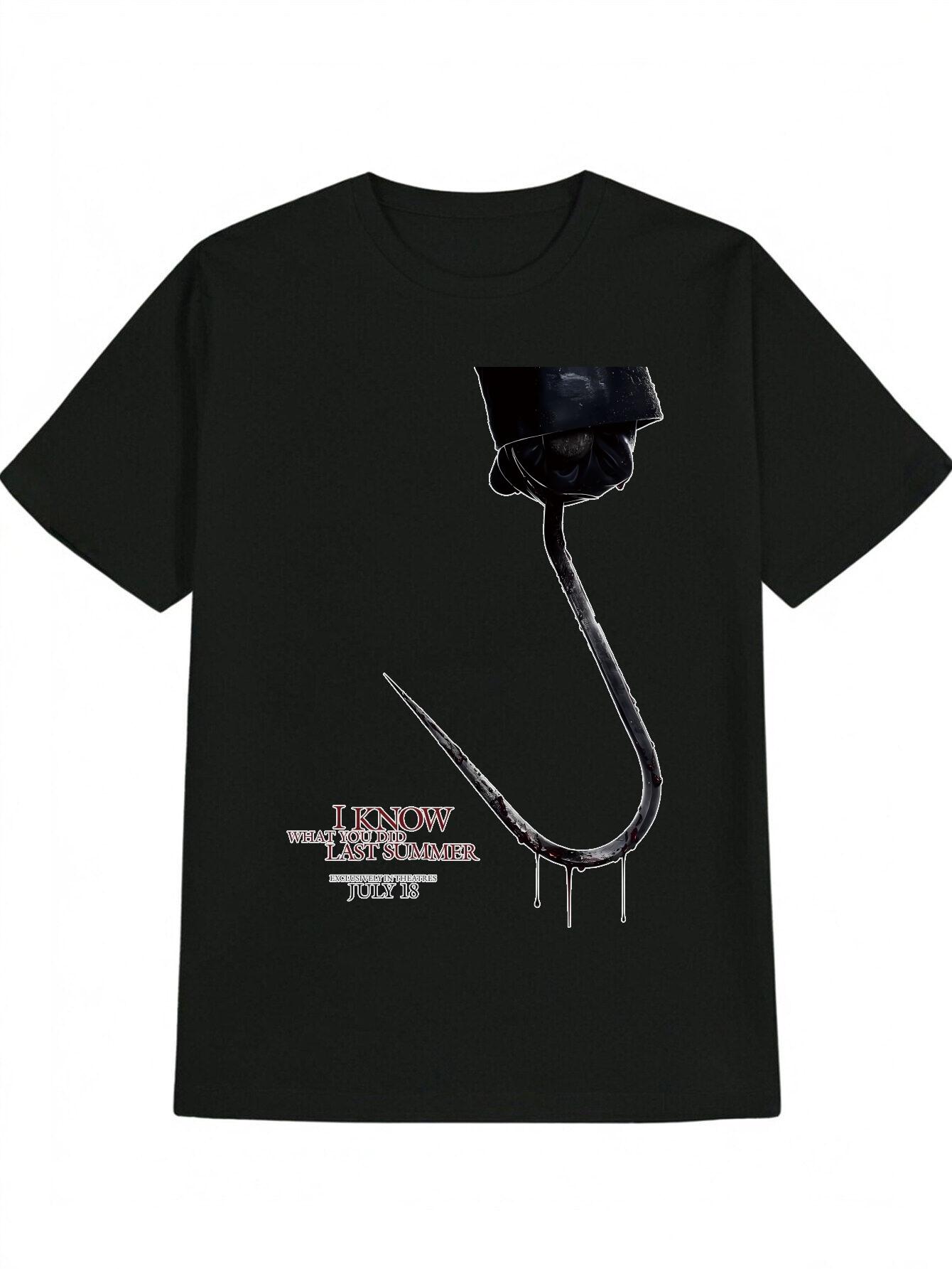 Casual Crew Neck T-shirt with Large Hook & Bloodstain Graphic Print - Perfect for Summer XXL
Casual Crew Neck T-shirt with Large Hook & Bloodstain Graphic Print - Perfect for Summer XXL