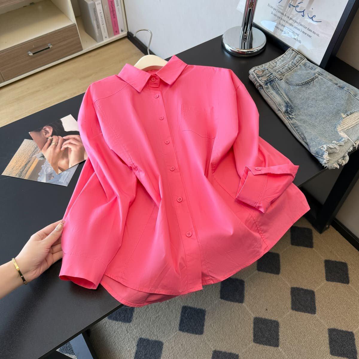 Spring & Autumn Women s Loose Fit Casual Korean Style Solid Color Shirt L рожевий червоний колір
Spring & Autumn Women s Loose Fit Casual Korean Style Solid Color Shirt L рожевий червоний колір