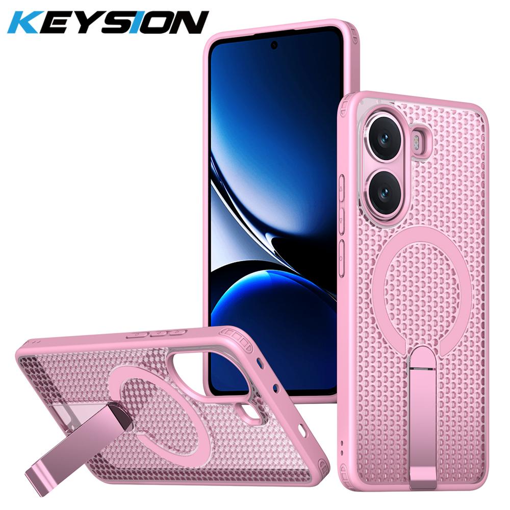 KEYSION Hollow Heat Dissipation Magnetic Case for Xiaomi POCO X7 Pro 5G Cooling Stand Shockproof Phone Cover for Redmi Turbo 4 for Redmi Turbo 4 рожевий
KEYSION Hollow Heat Dissipation Magnetic Case for Xiaomi POCO X7 Pro 5G Cooling Stand Shockproof Phone Cover for Redmi Turbo 4 for Redmi Turbo 4 рожевий