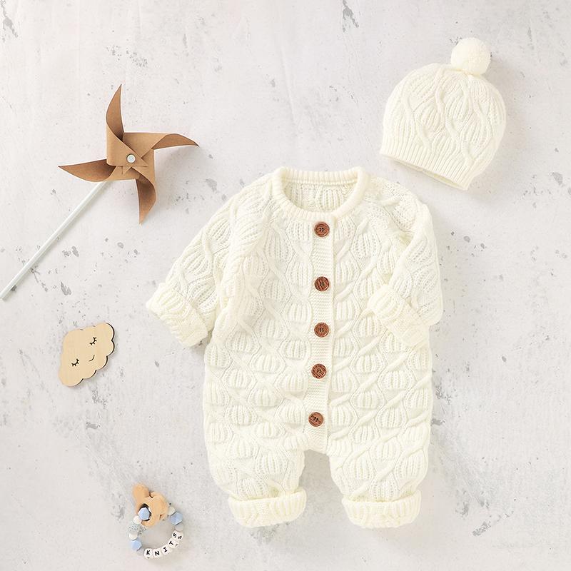 Детские комбинезоны для новорожденных, осень-зима, вязаные комплекты одежды из 2 предметов, комбинезоны для маленьких мальчиков и девочек, шапки, наряд, повседневная верхняя одежда, детский костюм 
Детские комбинезоны для новорожденных, осень-зима, вязаные комплекты одежды из 2 предметов, комбинезоны для маленьких мальчиков и девочек, шапки, наряд, повседневная верхняя одежда, детский костюм