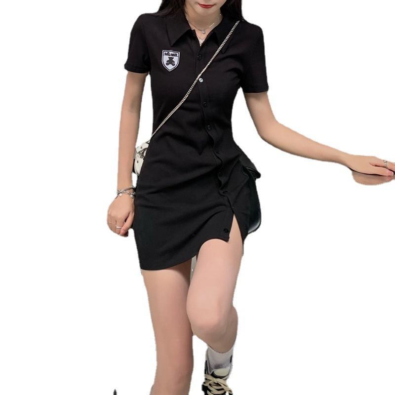 Платье с воротником-поло, женская летняя тонкая сумка-юбка на бедрах
Платье с воротником-поло, женская летняя тонкая сумка-юбка на бедрах