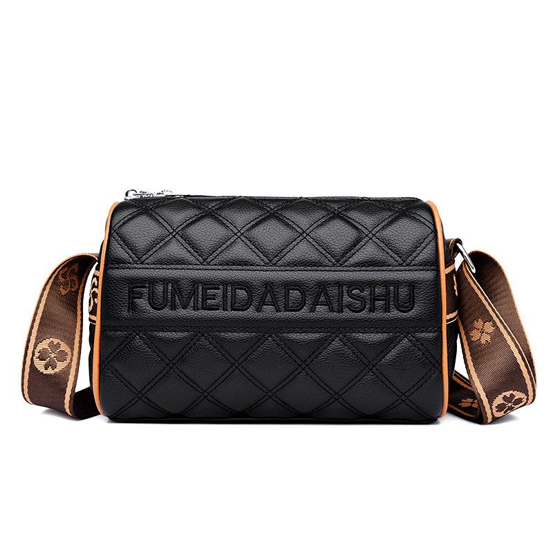 Women s bag new fashion embroidery thread cylinder bag large capacity wide shoulder strap single shoulder messenger bag чёрный
Women s bag new fashion embroidery thread cylinder bag large capacity wide shoulder strap single shoulder messenger bag чёрный