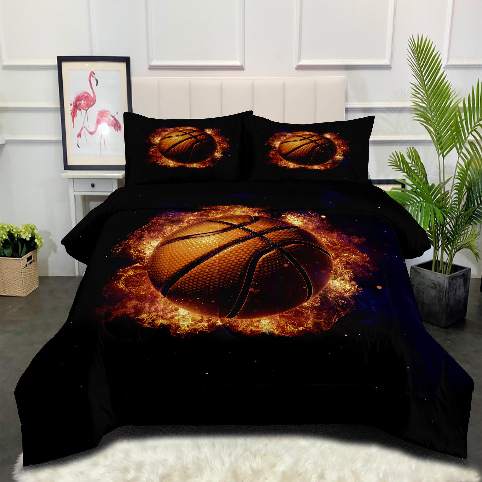 Fat Quilt Core Ball Sports Basketball Football Double Quilt Feather Silk Cotton Quilt Cover Three-piece Set 140*200cm
Fat Quilt Core Ball Sports Basketball Football Double Quilt Feather Silk Cotton Quilt Cover Three-piece Set 140*200cm