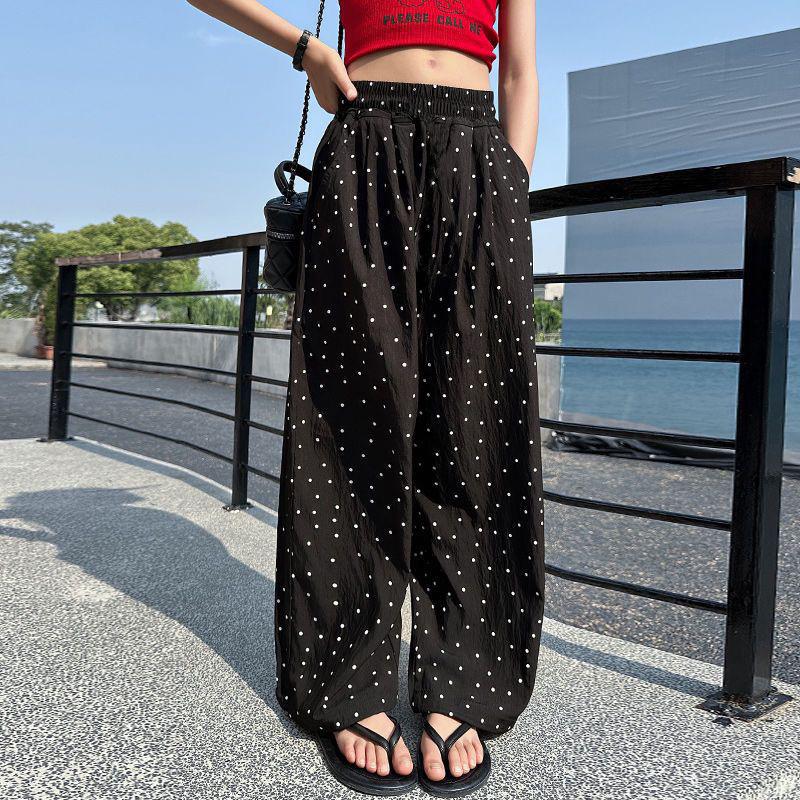 Girls Kids Summer Polka Dot Leg Pants Children Proof Pants Fashion Thin Breathable Baby Wide Casual Trousers 160cm чёрный
Girls Kids Summer Polka Dot Leg Pants Children Proof Pants Fashion Thin Breathable Baby Wide Casual Trousers 160cm чёрный