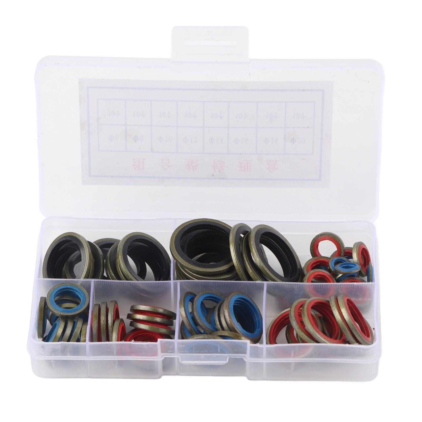 80pcs Sealing Gasket Washer Good Sealing Performance Various Models Oil Heat Corrosion Resistant ORing Assortment Kits різнокольоровий
80pcs Sealing Gasket Washer Good Sealing Performance Various Models Oil Heat Corrosion Resistant ORing Assortment Kits різнокольоровий