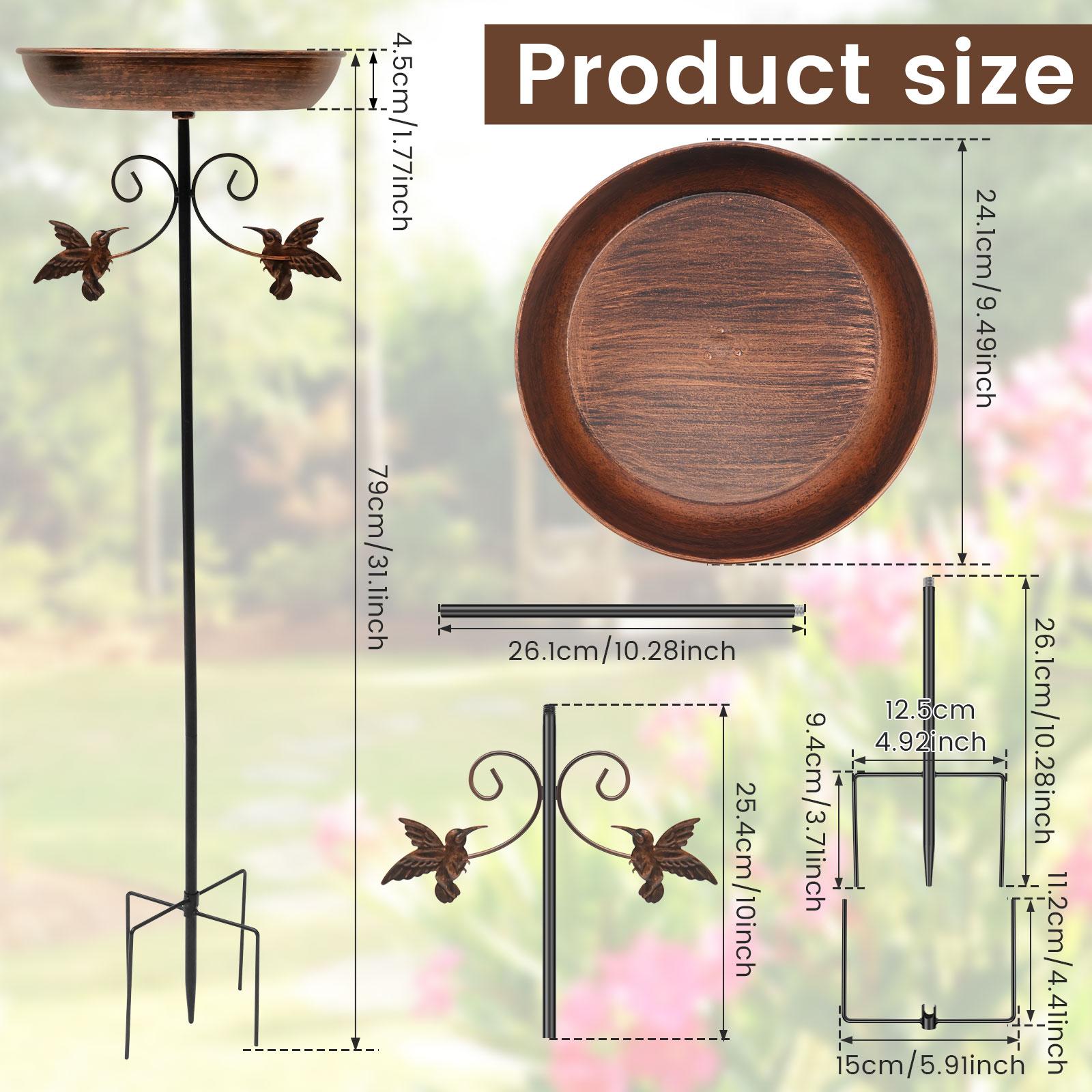 Garden Birdbath Vintage Standing Birdbath or Birdfeeder Bird Bath Feeder Bowl for Yard Patio Outdoors Garden Iron Pedestal Stake
Garden Birdbath Vintage Standing Birdbath or Birdfeeder Bird Bath Feeder Bowl for Yard Patio Outdoors Garden Iron Pedestal Stake