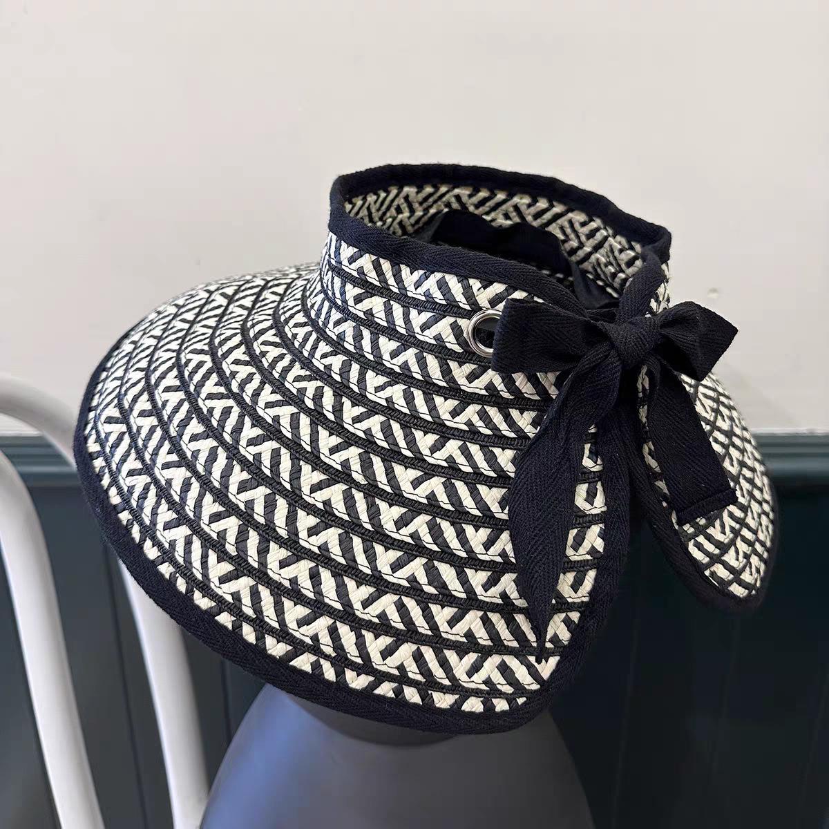 Шляпа-цилиндр с широкими полями, складная, с открытым верхом, детская, летняя, для путешествий на открытом воздухе, защита от УФ-лучей, шляпа от солнца, закрывающая лицо, универсальная шляпа-панама One size