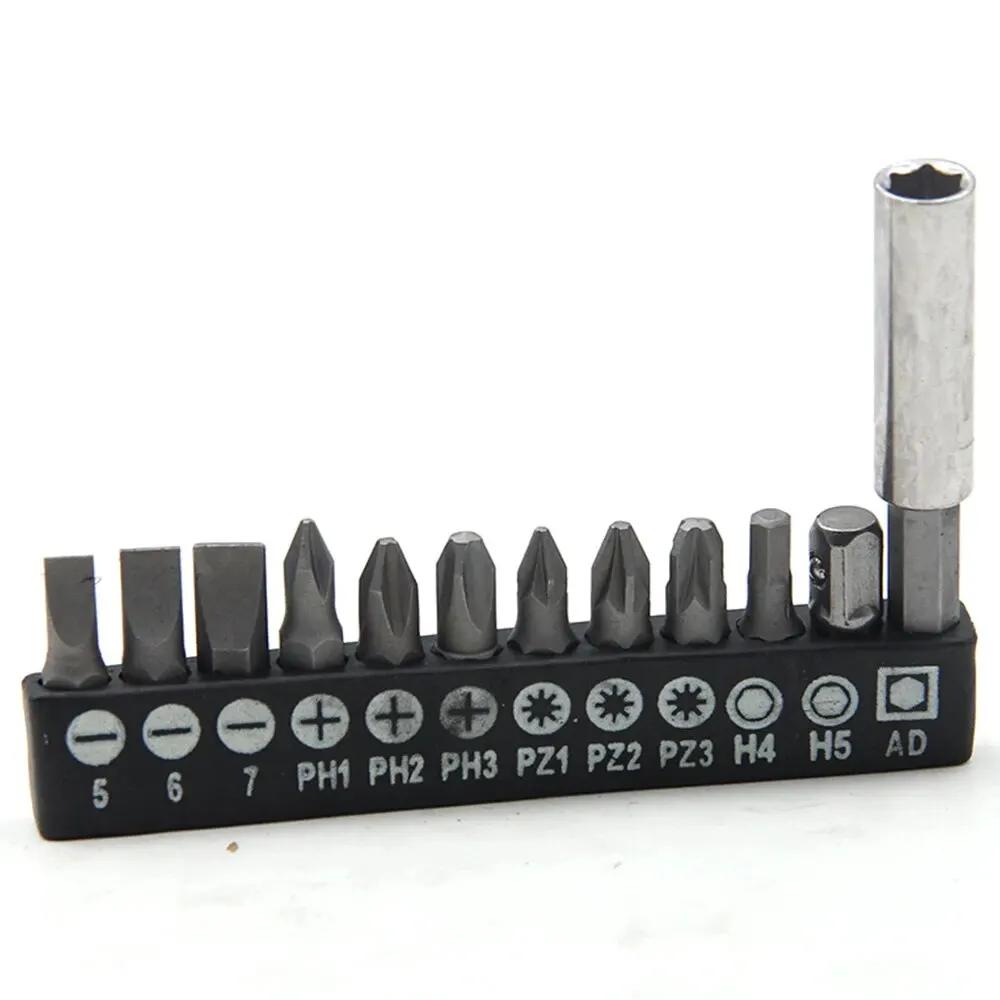 New 12pc Black Adhesive Strip with Hexagonal Screwdriver 60mm Extension Rod Conversion Head Electric Tool Accessory Set
New 12pc Black Adhesive Strip with Hexagonal Screwdriver 60mm Extension Rod Conversion Head Electric Tool Accessory Set