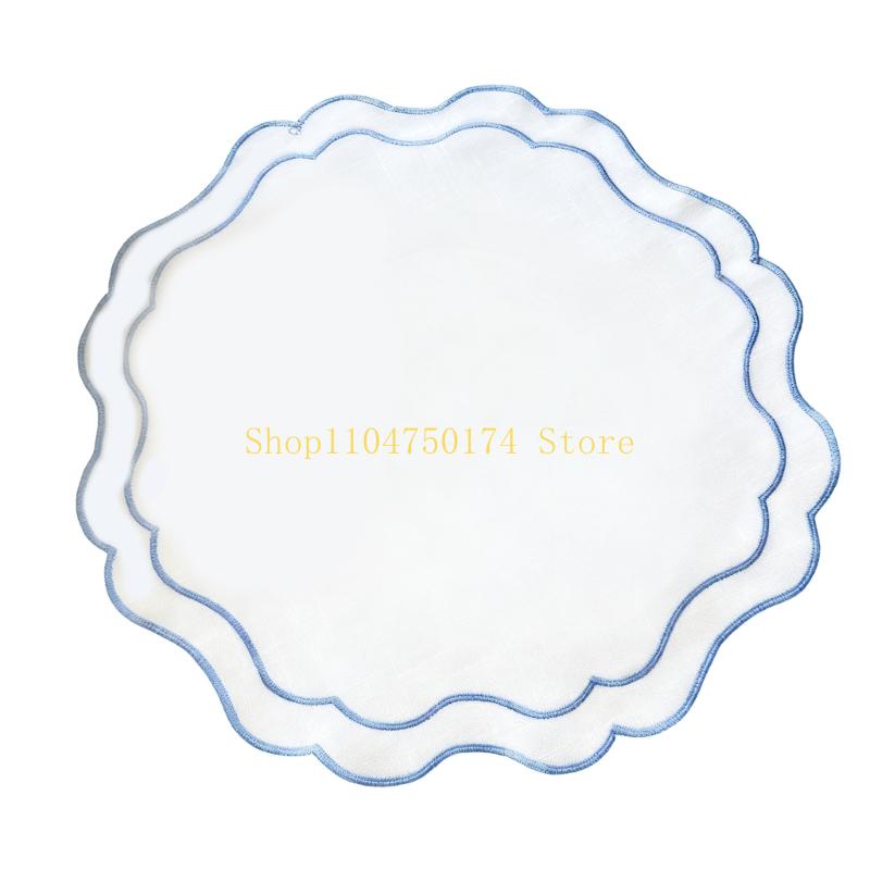 Round Placemat Flower Double Layered Embroidery Scalloped Edges Washable Table Mat For Weddings Party Home Decors top sale синій
Round Placemat Flower Double Layered Embroidery Scalloped Edges Washable Table Mat For Weddings Party Home Decors top sale синій