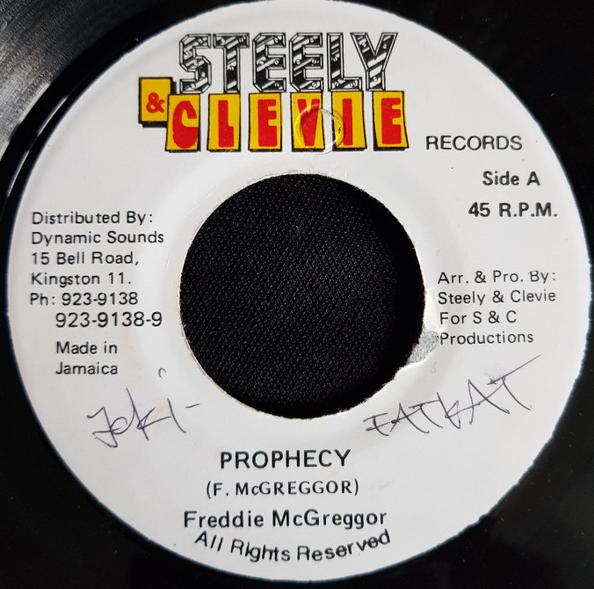 7inch Record FREDDIE MCGREGOR - Prophecy NONE Steely & Clevie Jamaica Reggae, Ska & Dub Used
7inch Record FREDDIE MCGREGOR - Prophecy NONE Steely & Clevie Jamaica Reggae, Ska & Dub Used