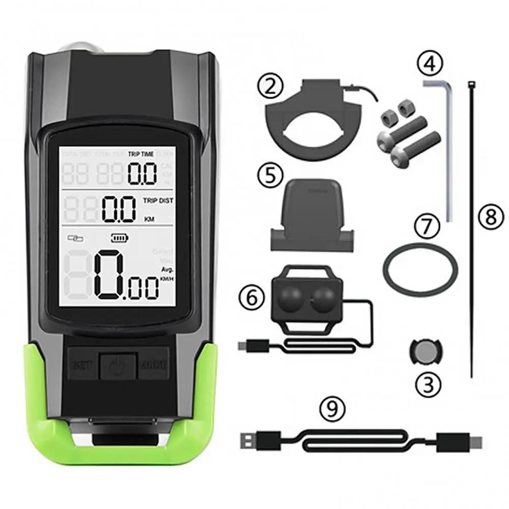 3 IN 1 Bicycle Computer Bike Front Light Lamp With Horn LCD Display Bike Speedometer and Odometer Headlight Cycling Flashlight зелений
3 IN 1 Bicycle Computer Bike Front Light Lamp With Horn LCD Display Bike Speedometer and Odometer Headlight Cycling Flashlight зелений