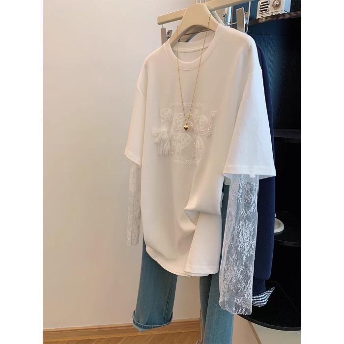 Women s Embroidered Sequin Lace Two-Piece Cotton T-Shirt with Sun Protection L (120-145 jin) белый
Women s Embroidered Sequin Lace Two-Piece Cotton T-Shirt with Sun Protection L (120-145 jin) белый