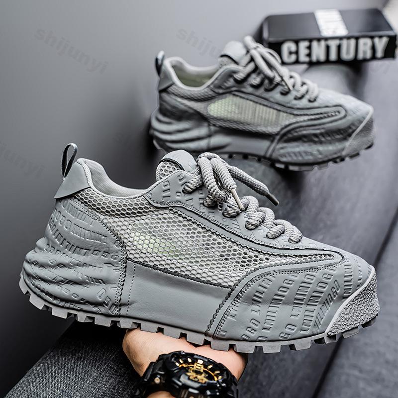 Men s Mesh Breathable Sports Casual Shoes 2026 Summer Fashi Trend Thick Soled N Slip Shoes Low Top Lace-up Platform sneakers 44 сірий колір
Men s Mesh Breathable Sports Casual Shoes 2026 Summer Fashi Trend Thick Soled N Slip Shoes Low Top Lace-up Platform sneakers 44 сірий колір